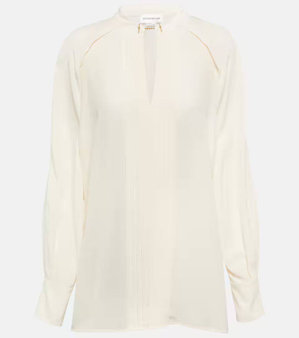 Pleated silk blouse | Mytheresa (DACH)