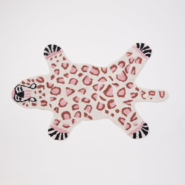 Dormify Washable Cheetah Shaped Accent Rug - Pink, Rugs, 4.93' x 1.14', Cotton, Rugs for Bedroom ... | Walmart (US)
