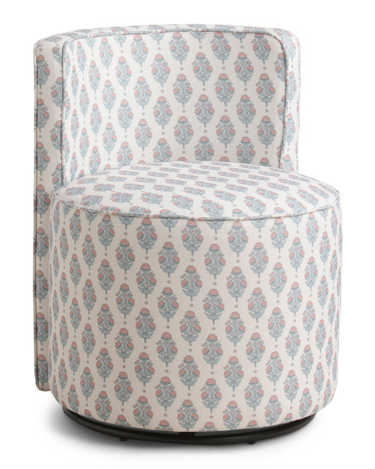 Block Print Small Scale Swivel Chair | TJ Maxx