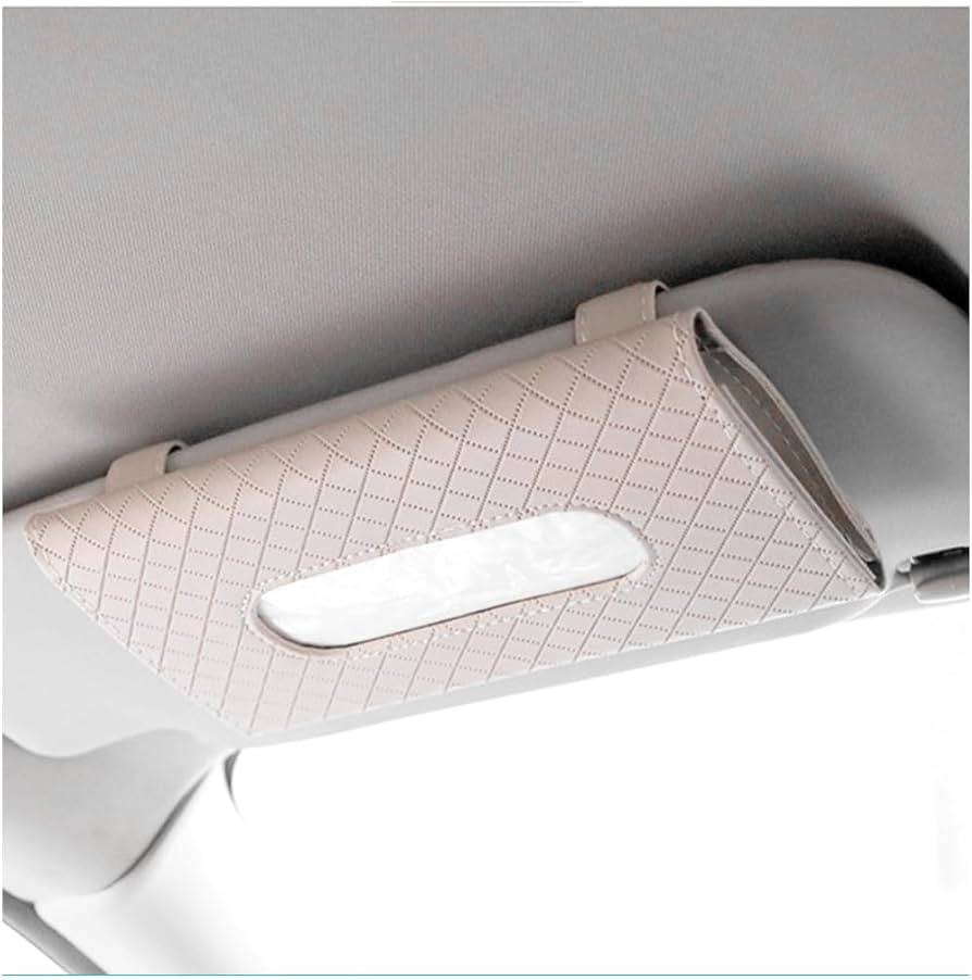 Car Tissue Holder, Leather Hanging Paper Towel Clip with Tissue Refill, Rectangle Napkin Holder M... | Amazon (US)