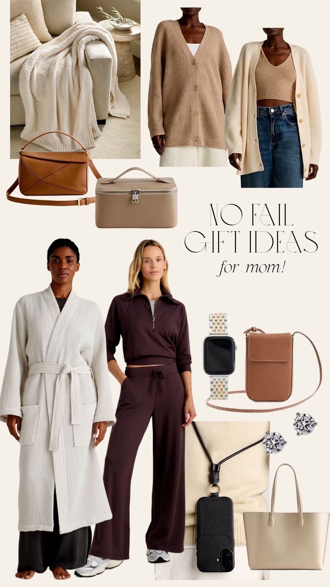 Mother’s Day gift ideas she is sure to love. This cardigan is a perfect dupe for the Jenni Kayne one. She will use these bags year round and you can’t go wrong with a great lounge set or cozy robe or if you really wanna go big I’m all for the lab diamonds! 

#LTKOver40 #LTKMothersDay #LTKmomlife