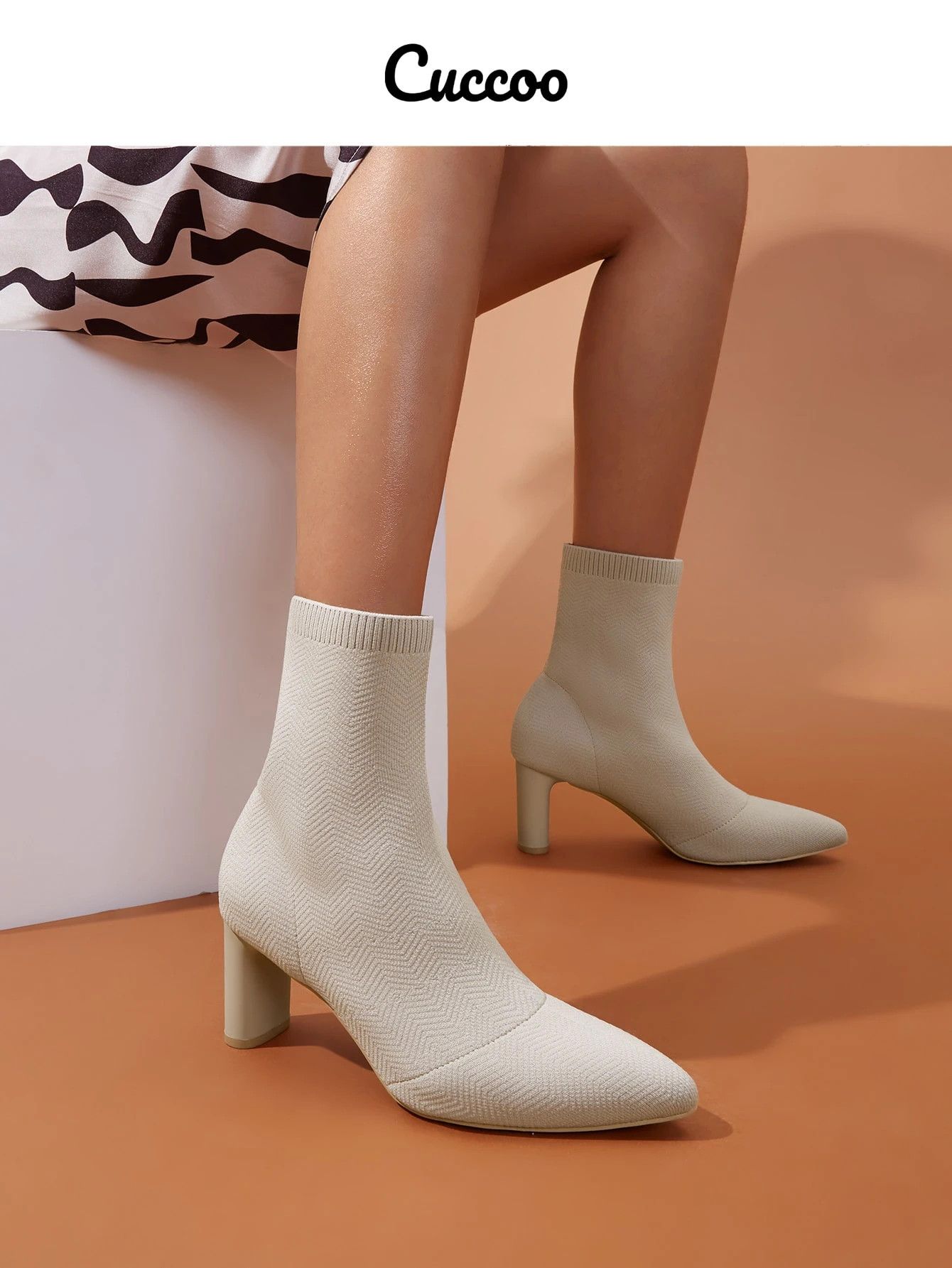 Cuccoo Minimalist Stiletto Heeled Stretch Boots | SHEIN