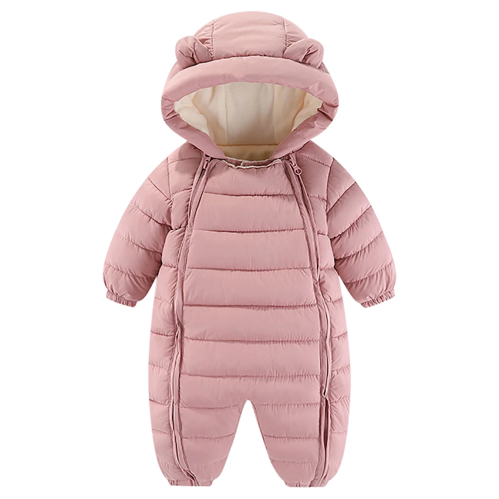 Odeerbi Infant Boys Girls Snowsuits Winter Thermal Puffer Jumpsuit Down Romper Infant Cute Hooded... | Walmart (US)