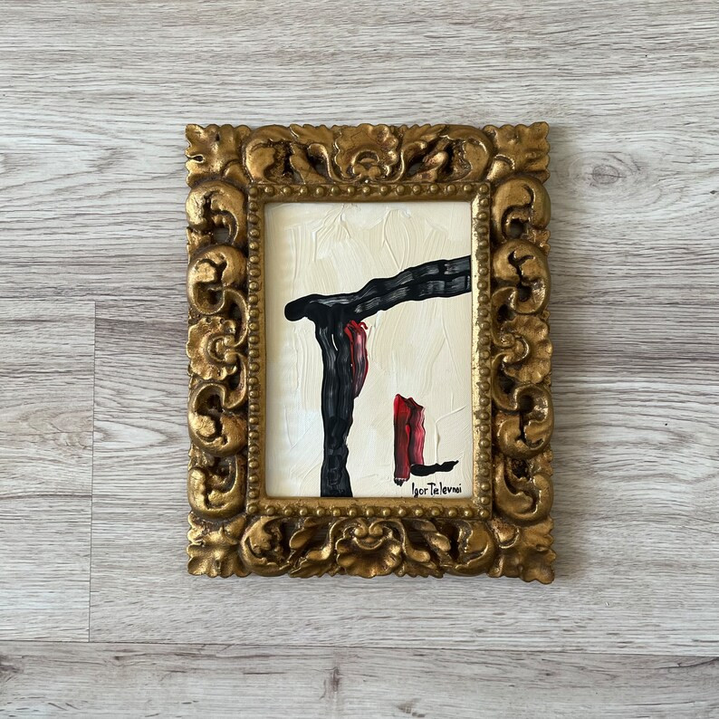 Gold Framed Painting Original Oil Painting Vintage Vintage - Etsy | Etsy (US)