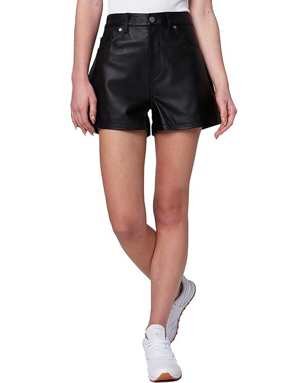 [BLANKNYC] Womens Luxury Clothing Black Real Leather Five Pocket Shorts, Comfortable & Stylish | Amazon (US)