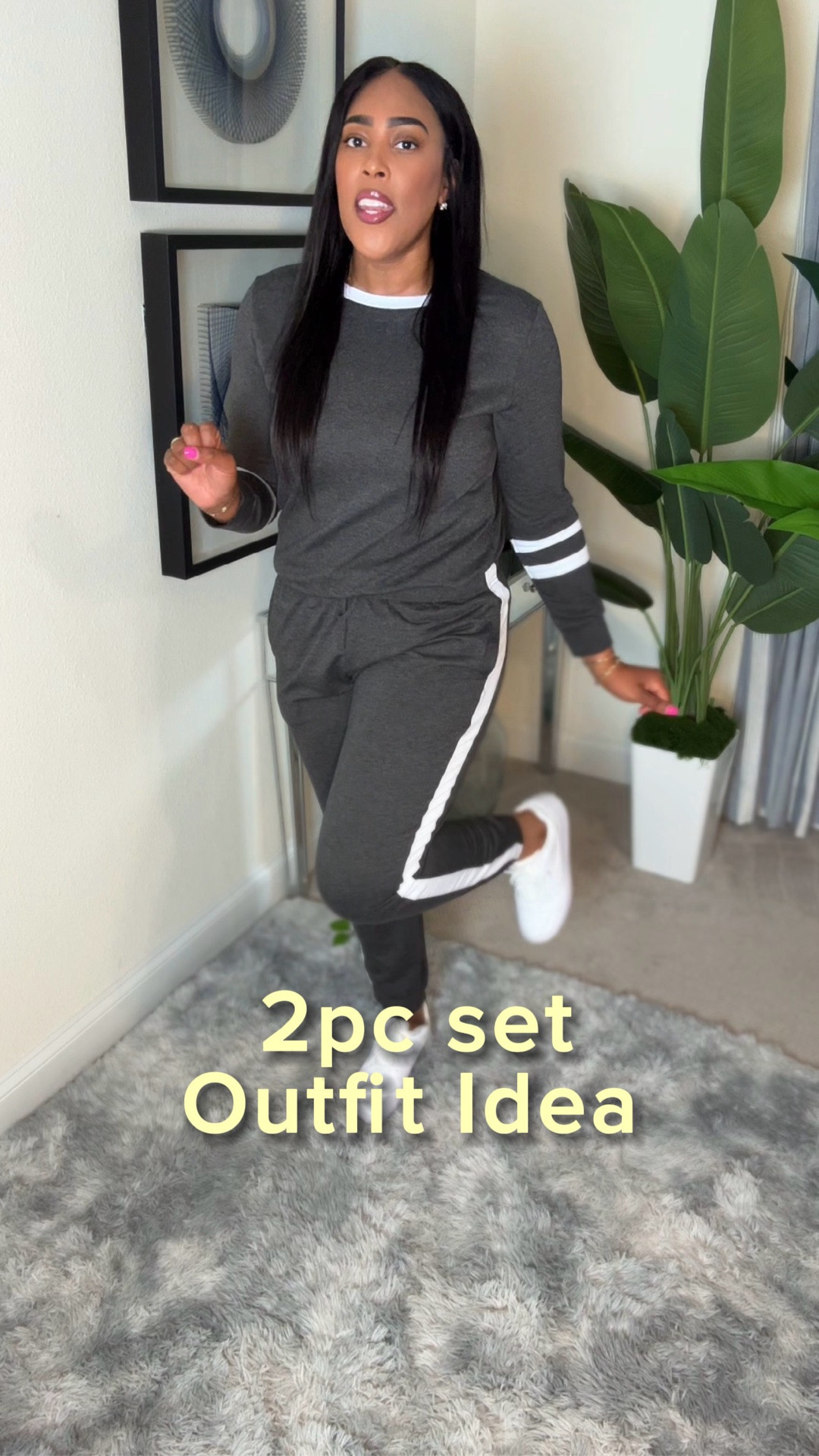 Easy outfit idea. Cute two piece set. It comes in multiple pretty colors.