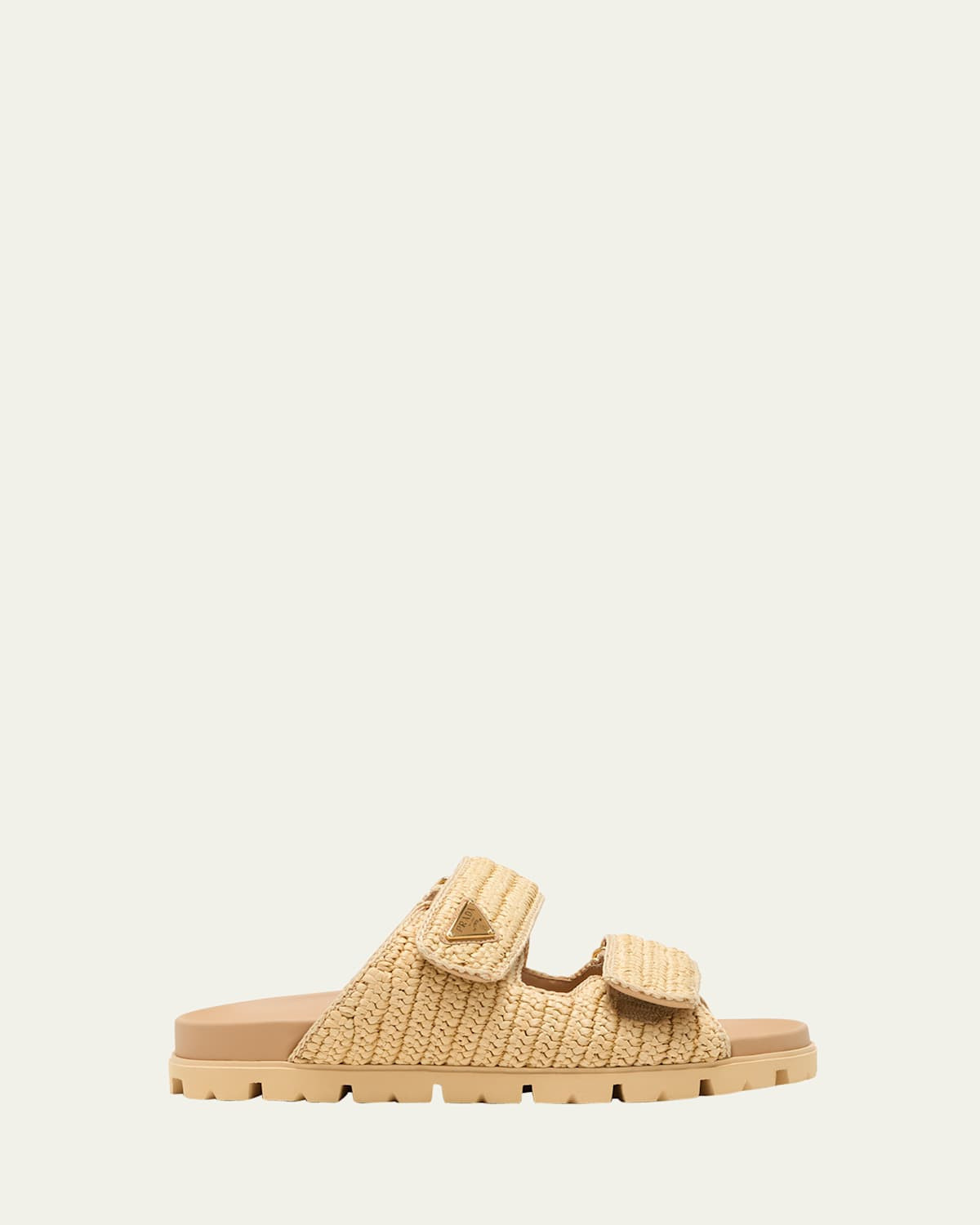 Fussbett Raffia Dual Buckle Slide Sandals | Bergdorf Goodman