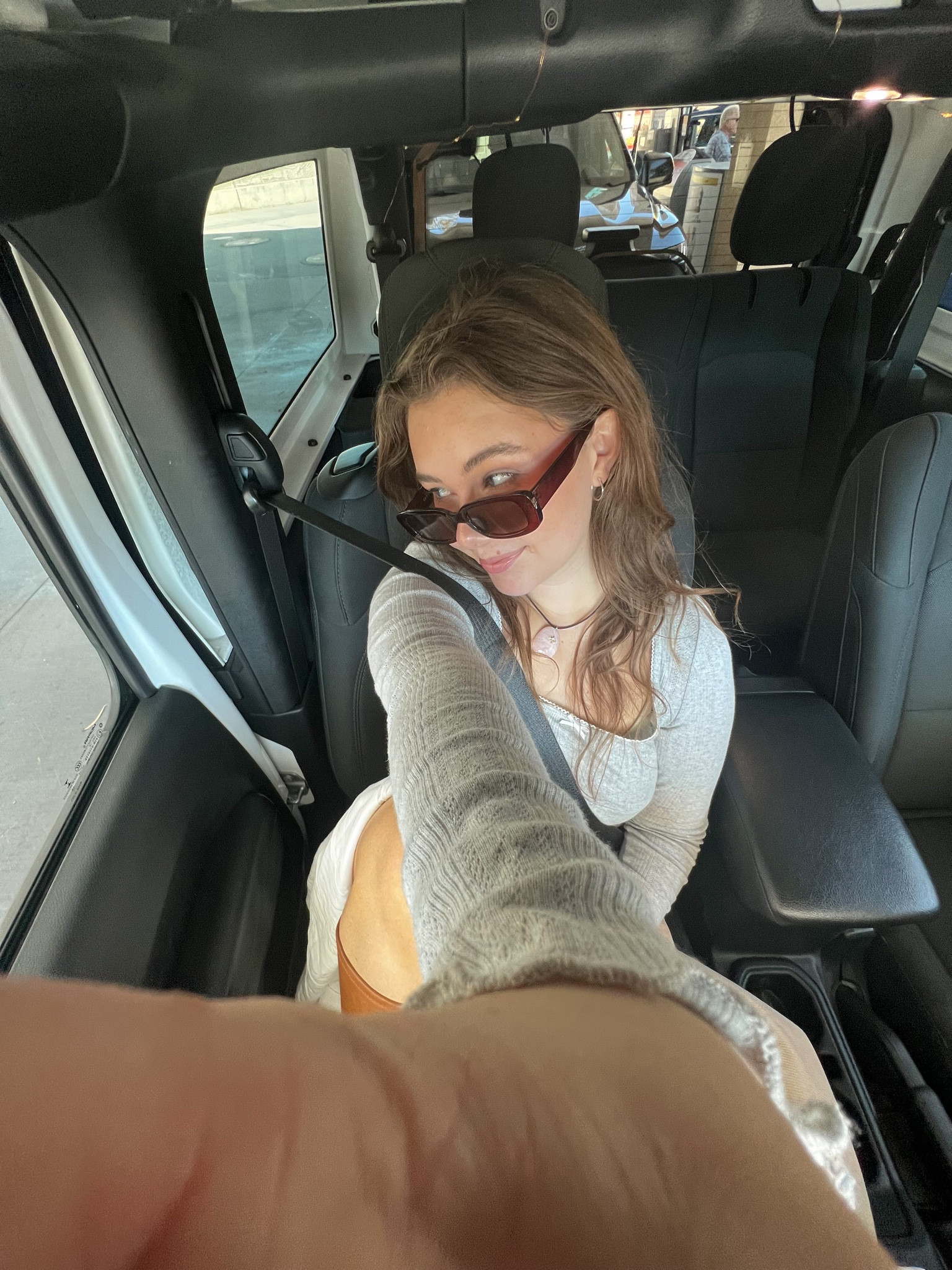 love this fit 🤍🩶 (glasses are vintage, tagged similar ones below!)