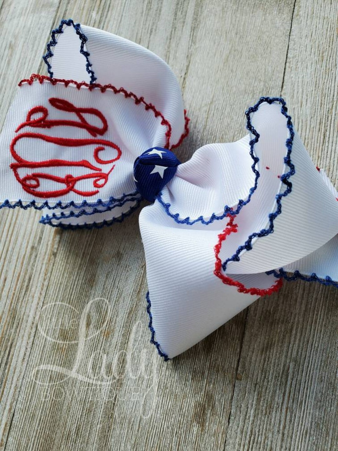 Moonstitch Monogrammed Hairbows- Embroidered Hairbow- personalized Bows- Easter Hairbows-Spring H... | Etsy (US)