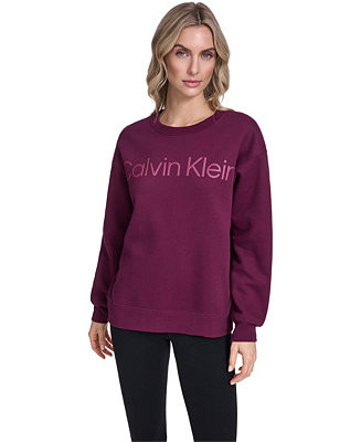 Calvin Klein Women's Puff Print Logo Crewneck Sweatshirt - Macy's | Macy's