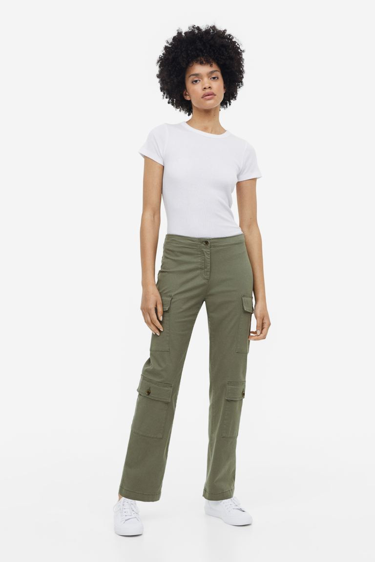 Cotton Twill Cargo Pants | H&M (US + CA)
