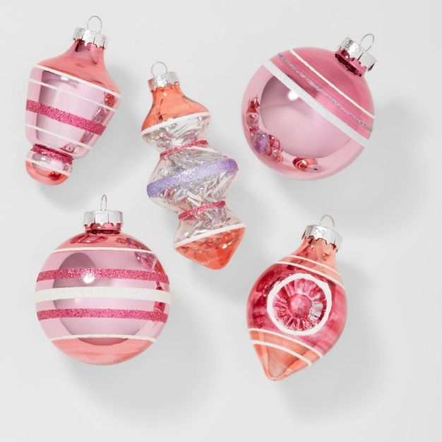 14ct Striped Glass Christmas Tree Ornament Set - Wondershop™ | Target