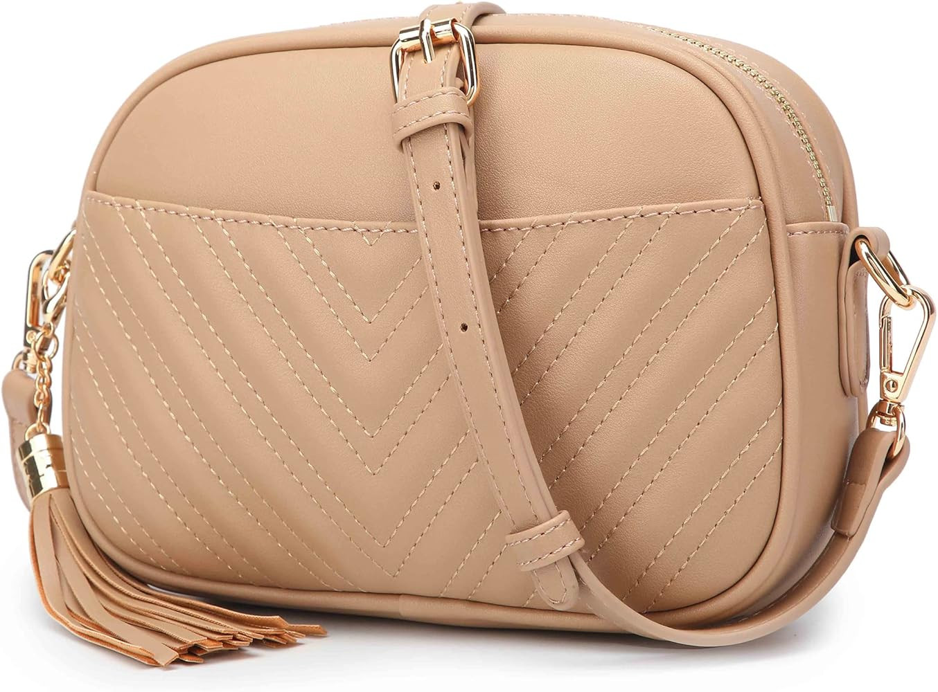 Lola Mae Quilted Crossbody Bag, Trendy Design Shoulder Purse | Amazon (US)