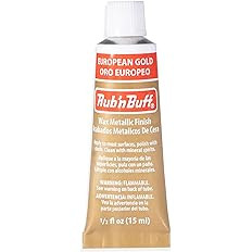 AMACO Rub n Buff Wax Metallic Finish - Rub n Buff European Gold 15ml Tube - Versatile Gilding Wax... | Amazon (US)