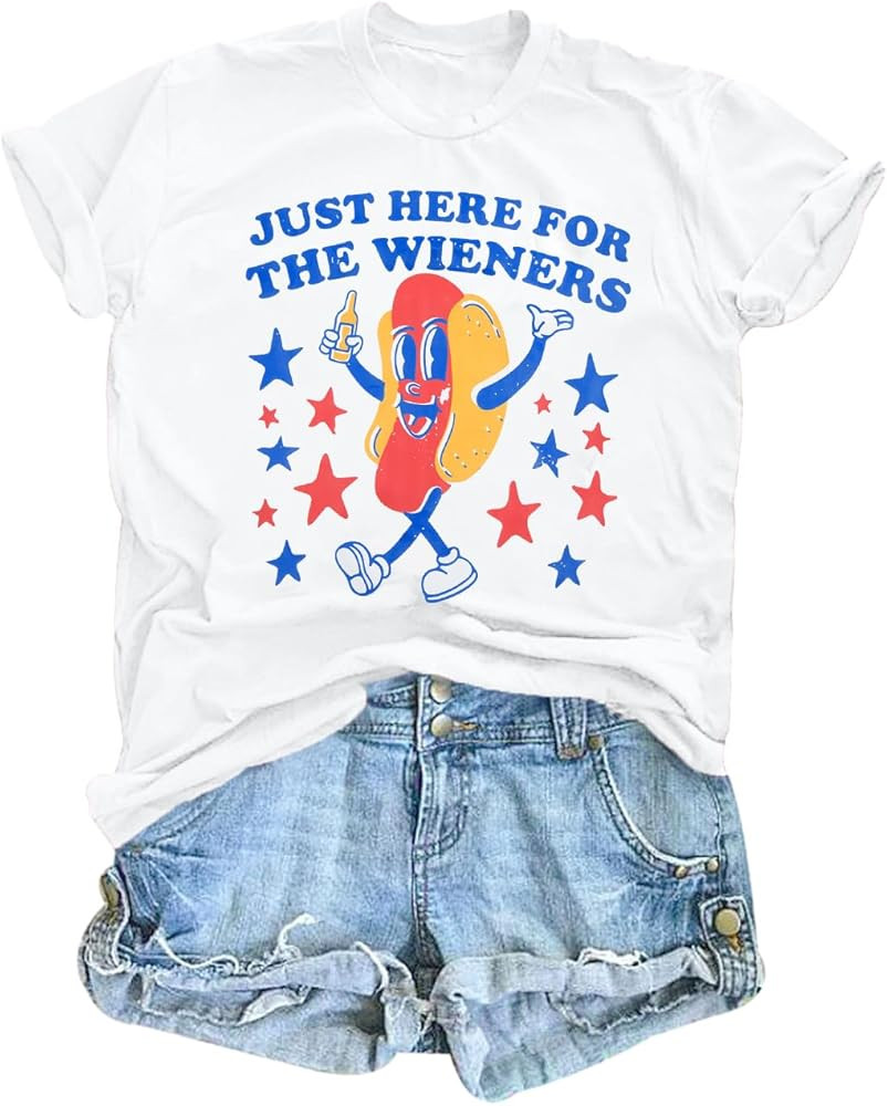 4th of July Shirt Women American Flag Shirt Independence Day Shirts Funny Patriontic Graphic Tee ... | Amazon (US)
