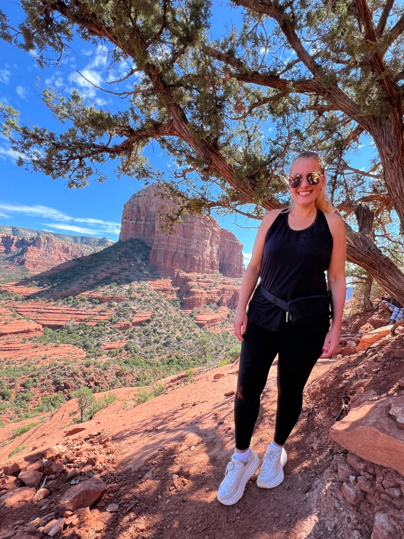 ✅Affordable and comfy hiking outfit for summer and fall!

⛰️SEDONA, ARIZONA: Another lovely day, another hike!

🙌🏼We hiked Bell Rock in Sedona, Arizona. We went to the easy side first and then made our way to the more challenging side with higher elevation. Max elevation is 4919 feet. It’s all the way up! 

Wearing a large in everything. Highly recommend!

⛰️HIKING OUTFIT: @amazonfashion
👟SNEAKERS: @hoka
😎SUNGLASSES: @quayaustralia

#athleisure #casualoutfitideas
#amazonfashion #amazon #amazonfinds #founditonamazon #amazonstyle #findyourquays #flyhumanfly #hoka #bellrock #sedona #sedonaarizona #sedonaescape #sedonahiking #visitarizona #hiking #hikingstyle #getoutside #TLPicks #street2beachstyle #LTK

#LTKSeasonal #LTKOver40 #LTKSaleAlert #LTKTravel #LTKgrwm #LTKootd #LTKMidsize #LTKActive #LTKU #LTKfitnessgoals