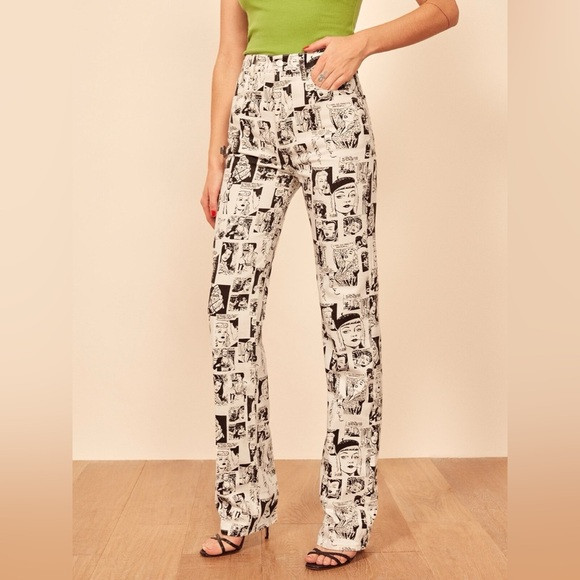 Reformation Newsprint/Comic Print Highrise Jeans | Poshmark