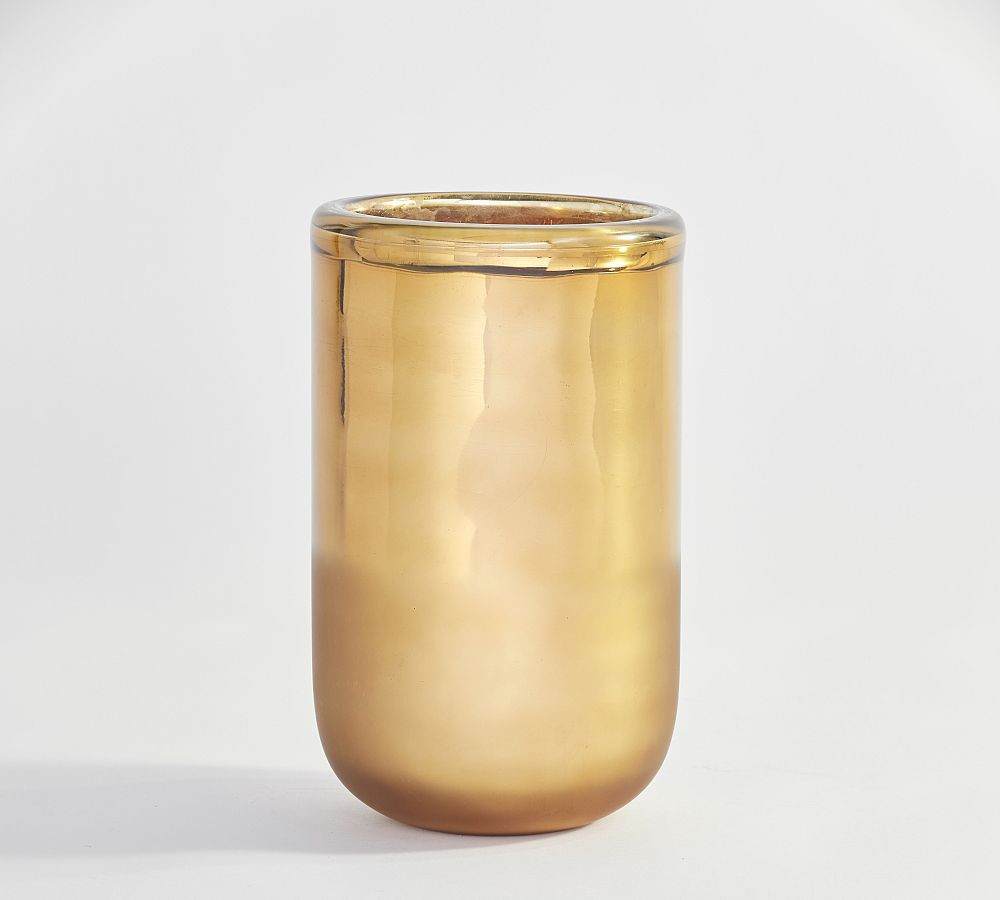 Brie Handcrafted Mercury Glass Hurricane Candleholder | Pottery Barn (US)