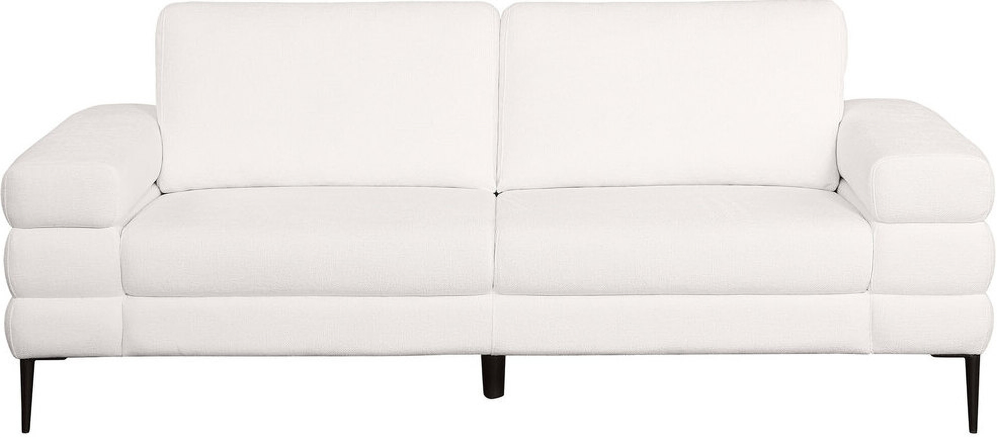 Jessel Chenille Upholstered Track Arm Sofa In Ivory | 1stopbedrooms