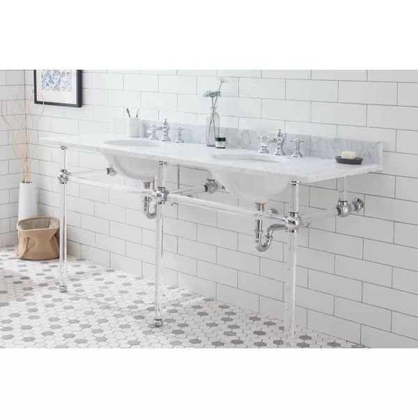 Ellie Stone Oval Console Bathroom Sink with Faucet and Overflow | Wayfair North America