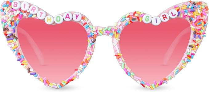 'Birthday Girl' Sunglasses - Pink Party Glasses for Women, Gifts, Accessories and Favors | Amazon (US)