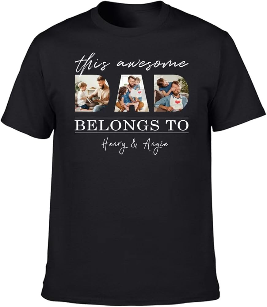 Custom Style Custom Photo Shirt for Dad - Personalized Father\u2019s Day Birthday Gift from Daugh... | Amazon (US)