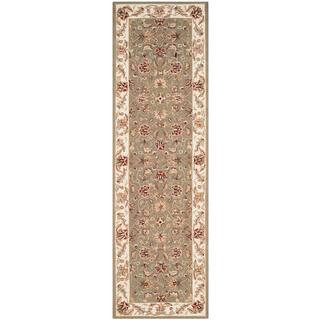 SAFAVIEH Chelsea Sage/Ivory 3 ft. x 8 ft. Floral Speckled Border Runner Rug HK78D-28 - The Home D... | The Home Depot