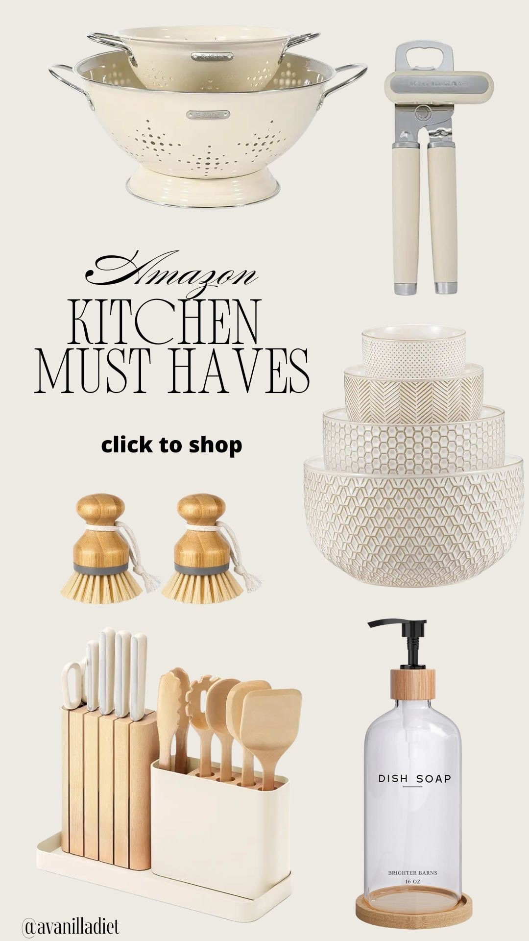 Amazon kitchen must-haves 🤍 everyday staples that make cooking, hosting, and staying organized so much easier. These are the kind of finds you’ll use on repeat and wonder how you lived without 🍽️✨

#amazonkitchen #amazonmusthaves #kitchenfavorites #kitchenfinds #amazonhome #homefinds #kitcheninspo #hostingessentials #homeessentials #organizedhome #amazonfavorites #ltkhome

#LTKHome