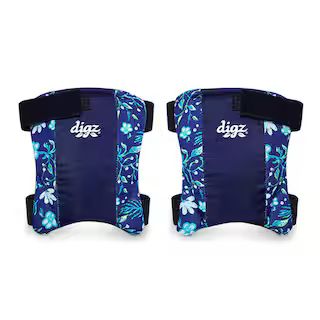 Women's 1-Size Midnight Floral Low-Profile Gardening Knee Pads | The Home Depot