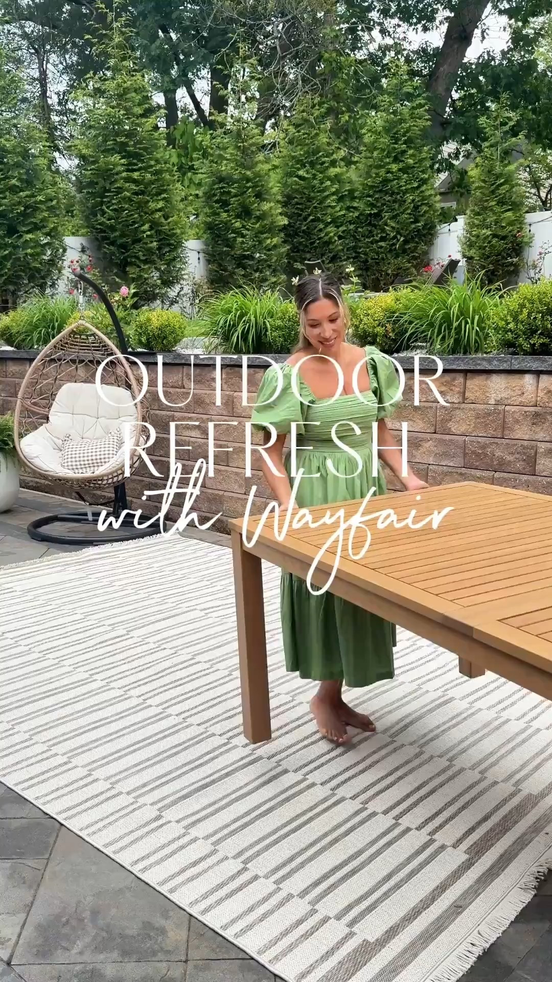 So excited to team up with @wayfair for our latest outdoor refresh! ☀️✨
This dining setup is exactly what I envisioned for laid-back summer nights—natural tones, cozy wicker chairs, and the perfect outdoor rug to tie it all together. I’m in love! 🤍🌿

You can refresh your own space too—Wayfair’s Epic Summer Sale is on now through 6/16, with up to 80% off + daily 24-Hour Flash Deals.
And yes, free & easy shipping over $35! 🛍️

#WayfairPartner #WayfairFinds #EpicSummerSale
#OutdoorRefresh #SummerOnThePatio #NeutralOutdoorStyle
#CozyOutdoorLiving #BackyardInspo #AlFrescoVibes
#LTKHome #LTKSummerEdit #LTKSaleAlert
#OutdoorEntertaining #PatioStyle #ChicOutdoorSpaces
