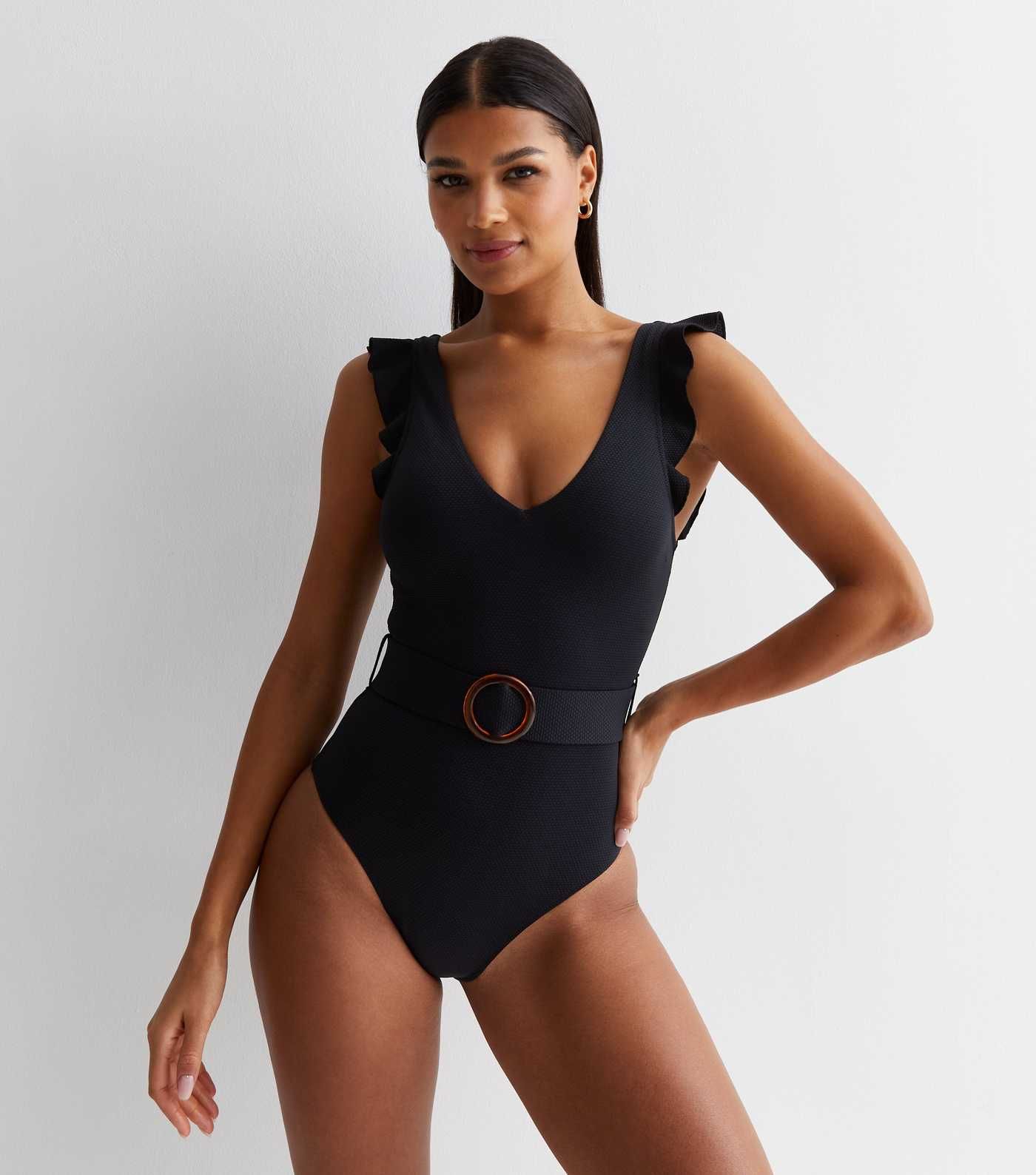 Black Frill Belted Swimsuit
						
						Add to Saved Items
						Remove from Saved Items | New Look (UK)