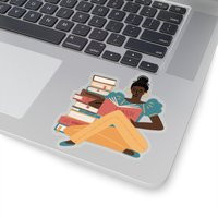 Girl Reading Book Sticker Lover Laptop Decal | Etsy (US)
