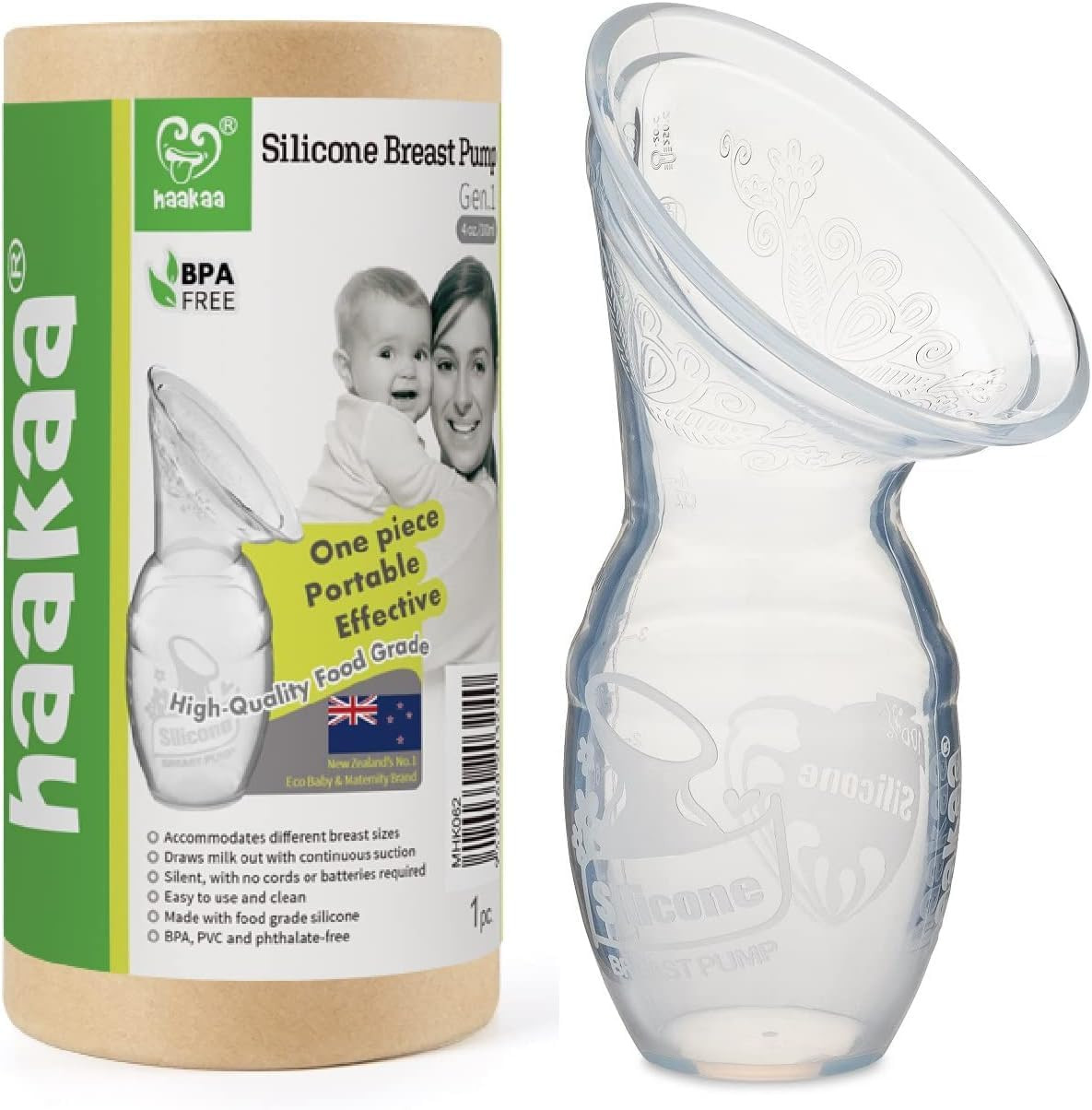 Haakaa Silicone Breastfeeding Manual Breast Pump Milk Pump 100% Food Grade Silicone BPA PVC and P... | Amazon (US)