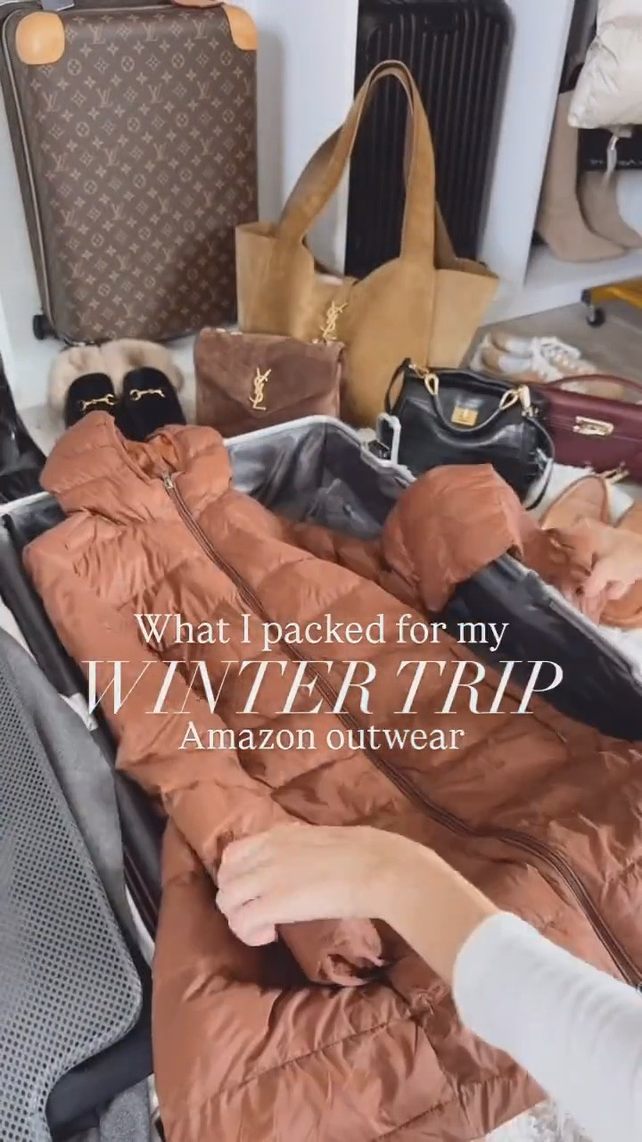 What I packed for my winter trip Amazon outwear 
Puffer jacket 
Thermal 
Ski outfit 
Winter outfit 
Snow outfit 
Everything fits true to size 



#LTKTravel #LTKgrwm #LTKU