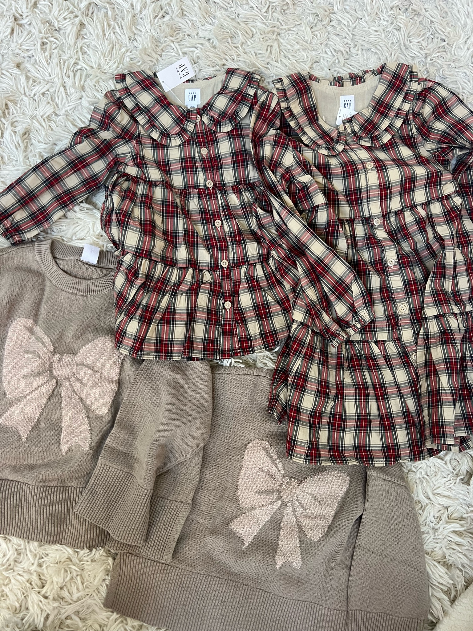 christmas outfits for my girls❤️💚 
the sweater linked correctly but the pic is just off the striped version! 

#LTKkids #LTKfamily #LTKSeasonal