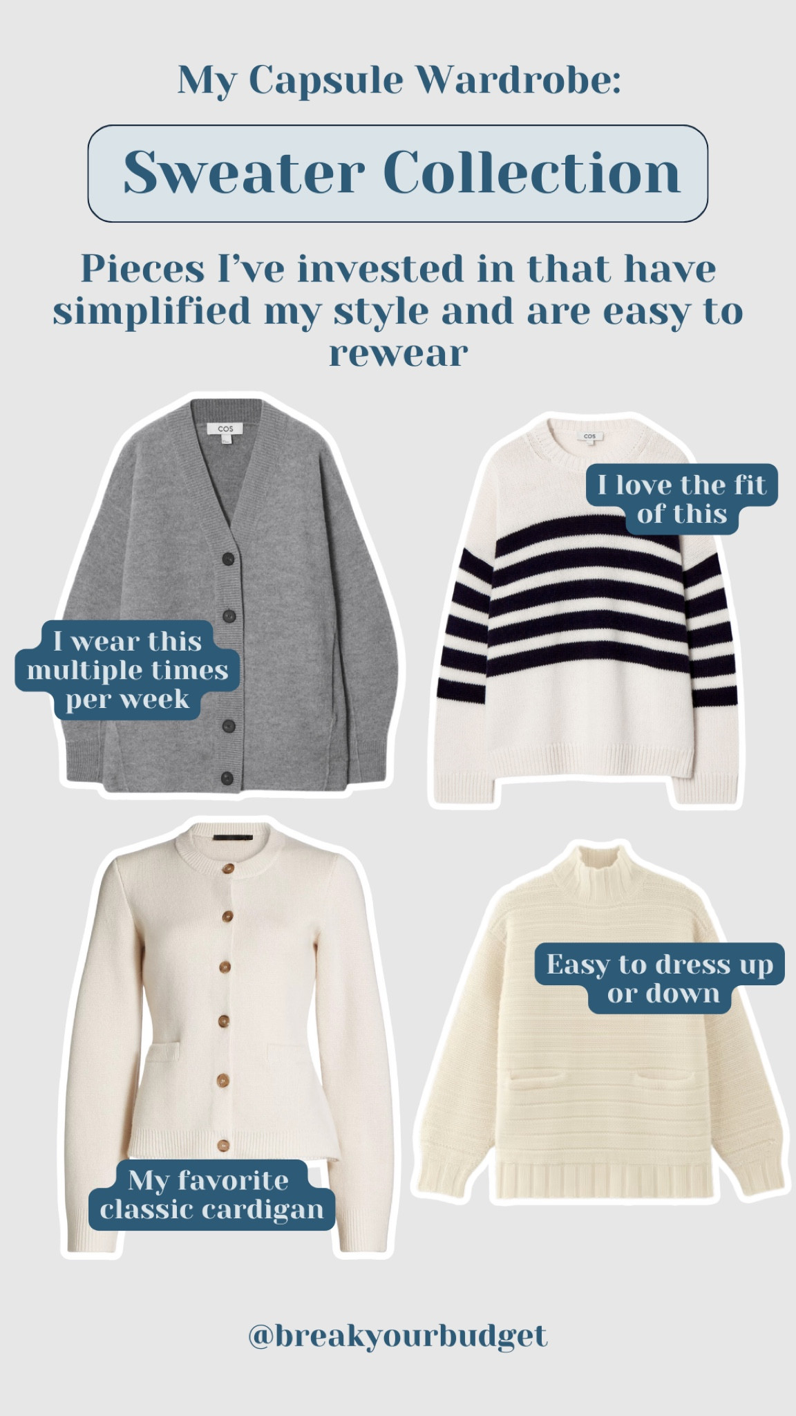 Building a capsule wardrobe? Start with these timeless sweaters. Perfect for layering, mixing & matching all season long! #capsulewardrobe #mix&match #investinyourcloset

#LTKGiftGuide #LTKStyleTip #LTKSeasonal