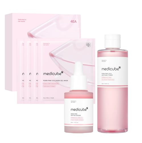 medicube Salmon DNA PDRN Pink Trio Set: Salmon DNA PDRN Pink Peptide Serum and Salmon DNA PDRN Pink CICA Soothing Toner and Salmon DNA PDRN pink collagen jelly gel mask (4ea) | Amazon (US)