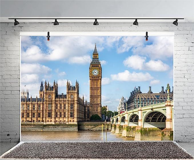 Leyiyi Big Ben Backdrop 5x3ft Photography Background Clock Tower Elizabeth Tower England Parliame... | Amazon (US)