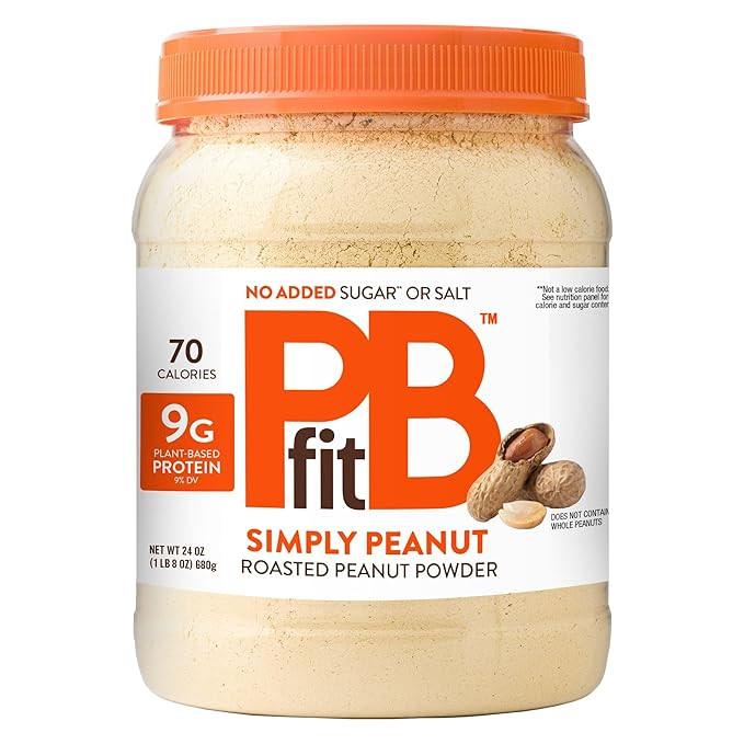 PBfit 24 Ounce Simply Peanut Powdered Peanut Powder, No Added Sugar or Salt, Non-GMO, Plant-Based... | Amazon (US)