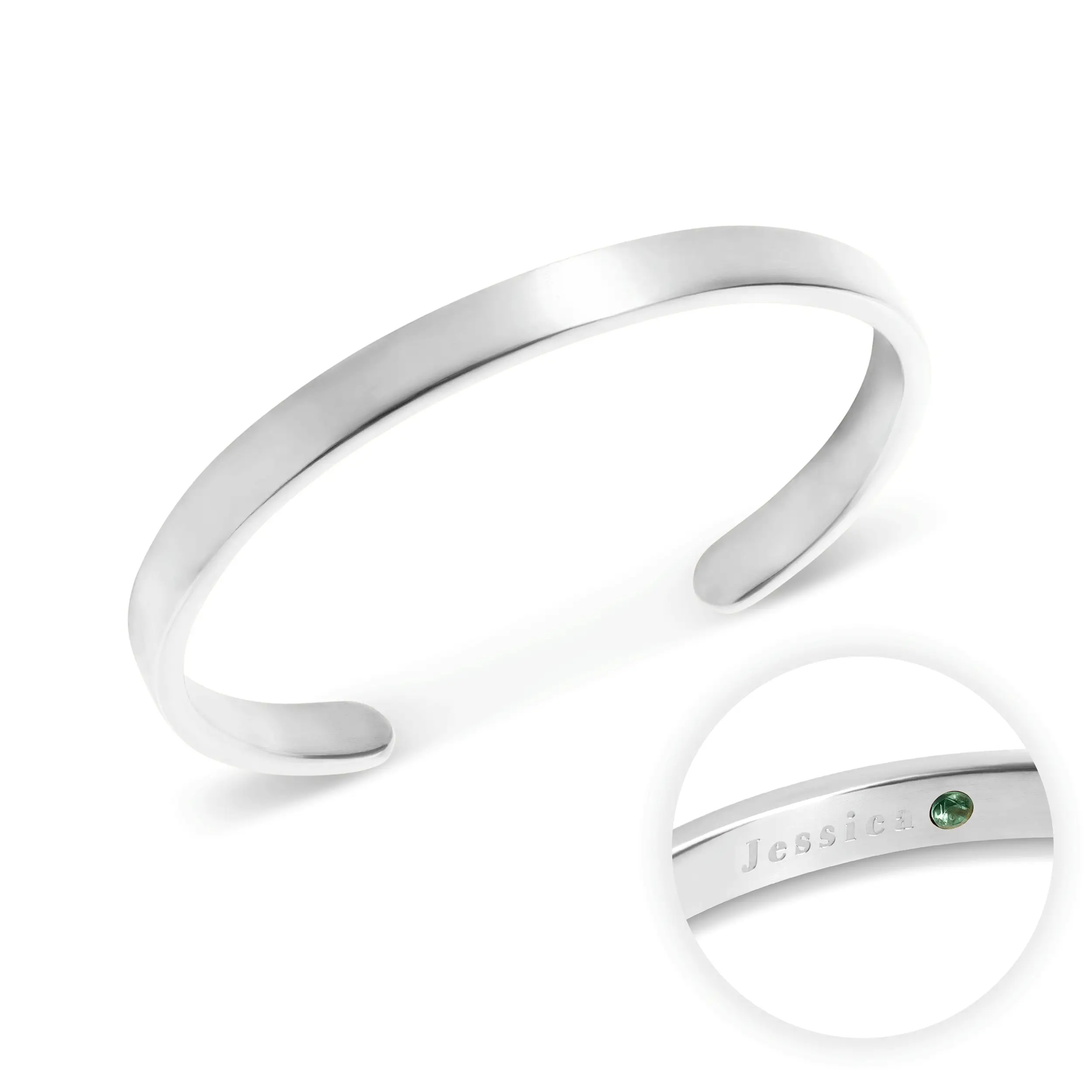 Custom Memento Cuff Bangle (Silver) | Abbott Lyon