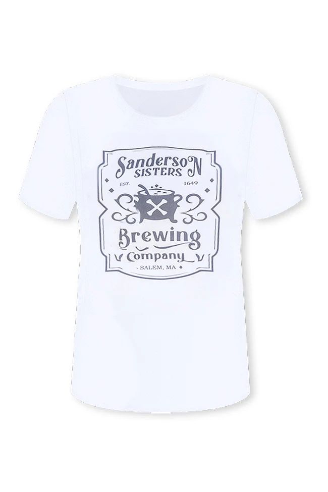 Sanderson Brewing Co. White Graphic Tee | Pink Lily