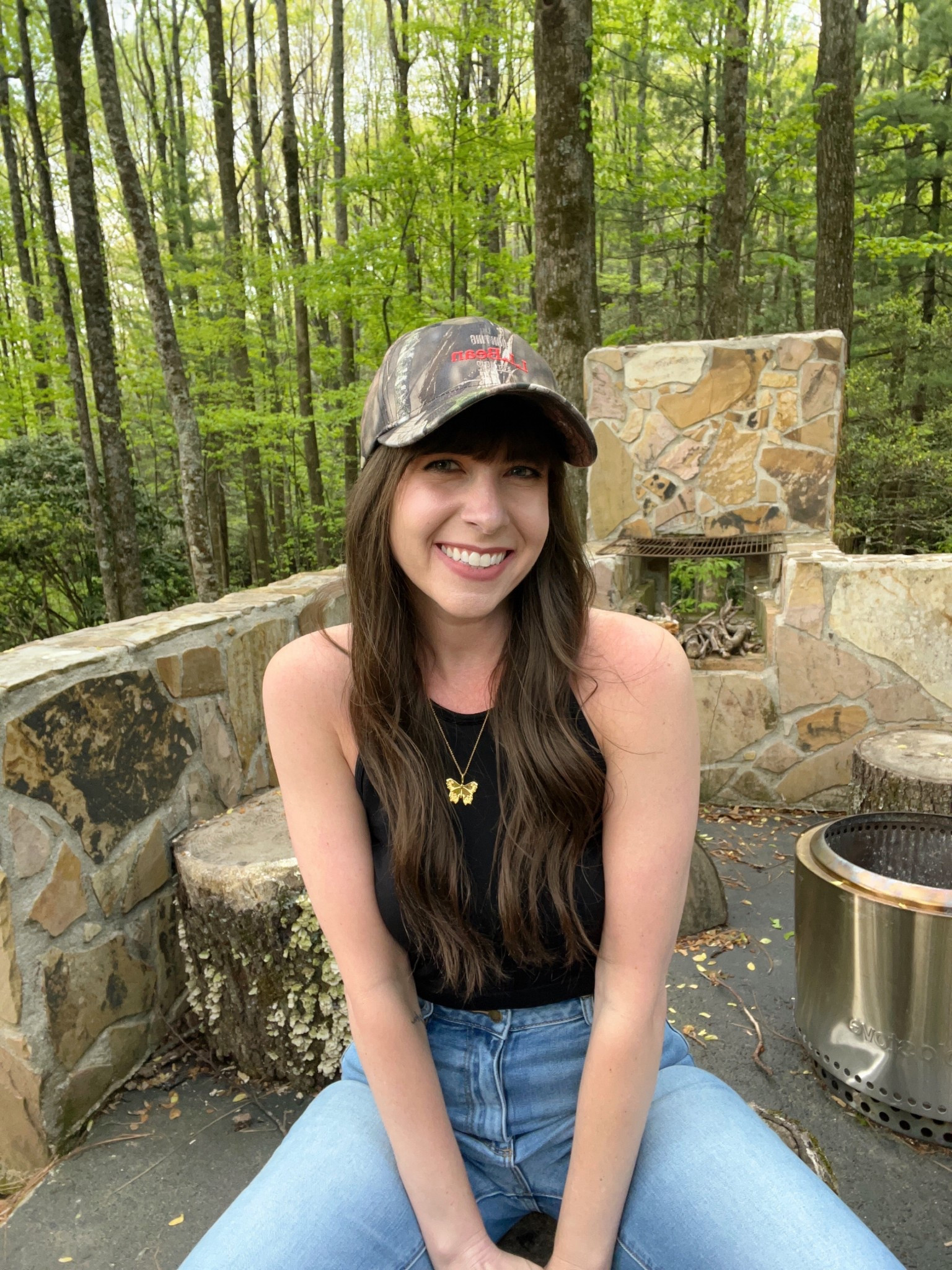 county summer here we come 🌲🪵 necklace is from shop girls crew

tank size small 
jeans size 26

#LTKFindsUnder100 #LTKTravel