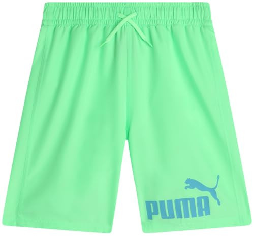 PUMA Boys Swim Trunks - Quick Dry Swimming Shorts with Pockets and Mesh Lining - Active Swimming Trunks for Boys, Size 18-20, Neon Green | Amazon (US)