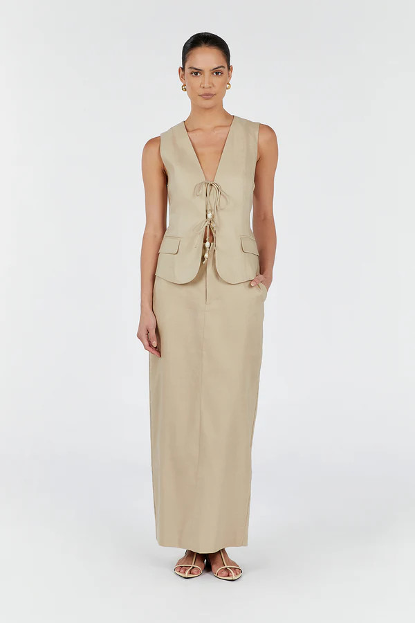 LUCCA SAND MIDI SKIRT | DISSH