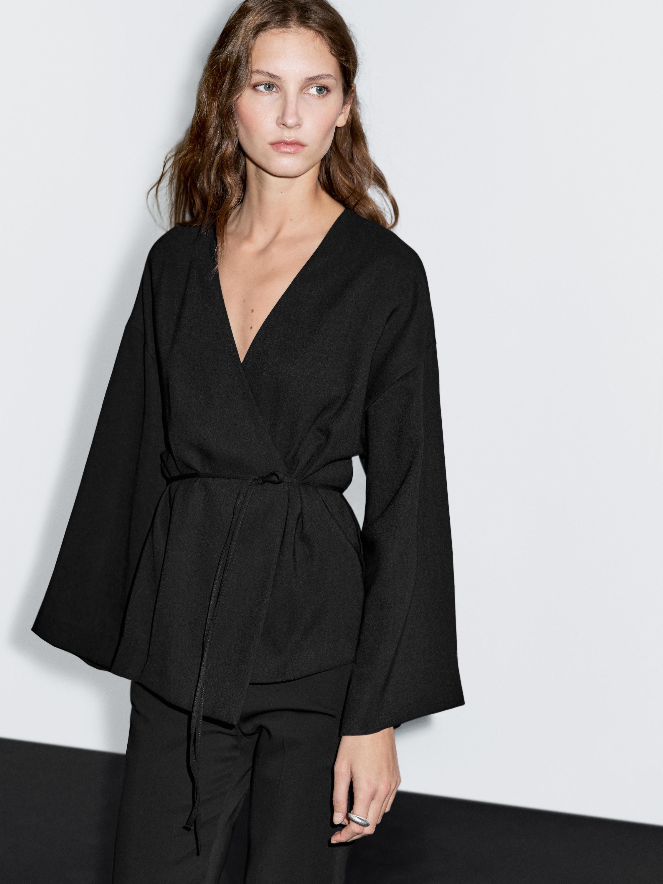 Kimono morbido con scollo a v | Massimo Dutti IT