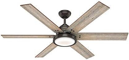Hunter Fan Company Hunter 59461 Contemporary Modern 60`` Ceiling Fan with Light from Warrant coll... | Amazon (US)