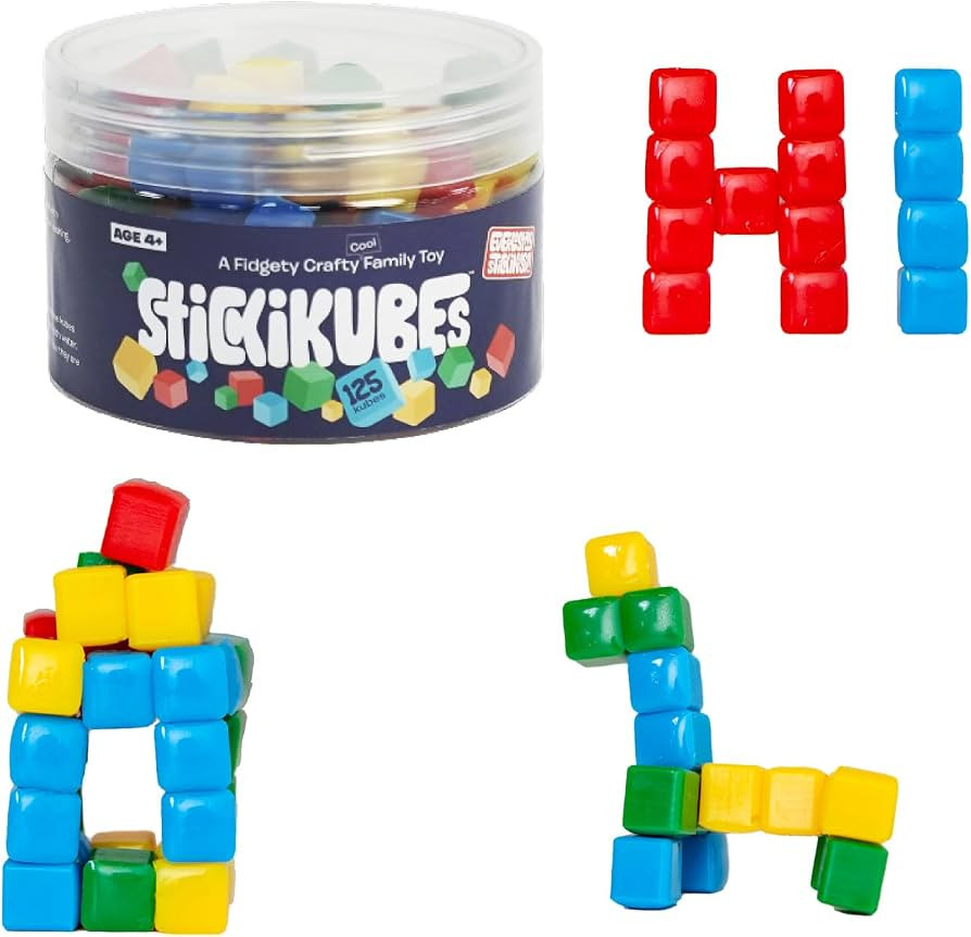 KOMARC GAMES StickiKubes, Mini Stacking Cubes That Stick to Anything, Non Toxic Kid Safe Sticky B... | Amazon (US)