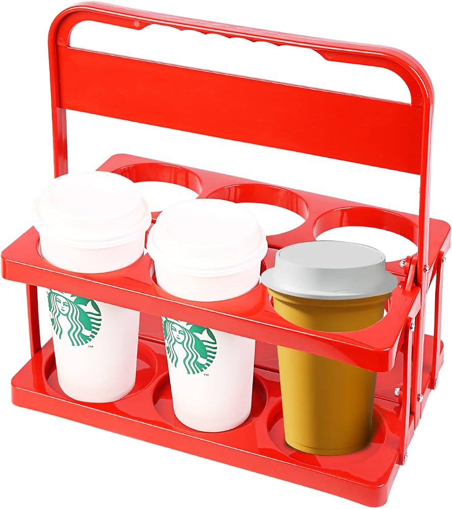 musbus Portable Drink Carrier for Big Cups, Foldable Plastic Cup Holder, Reusable Cup Holder Carr... | Amazon (US)