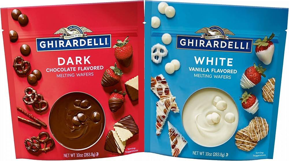 Ghirardelli Melting Wafers Dark Chocolate and White - 10 Ounce - Variety Pack - Perfect for Dippi... | Amazon (US)