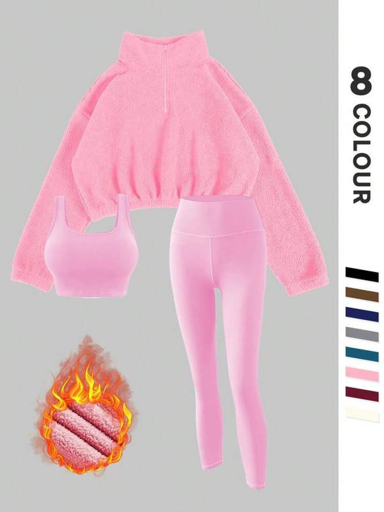 Three Piece Gym Set | SHEIN